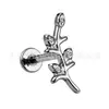 Pendientes de Aleación de Titanio F136 con Diseño de Rama Tridimensional, Joyería de Titanio G23 de Espiral Interna, Accesorio para Piercing de Labio