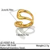 Anillo de Acero Inoxidable Estilo Océano de Verano, Cangrejo, Estrella de Mar, Concha Joyería de Moda, Acero de Titanio Chapado en Oro Accesorios de Playa Venta al por Mayor