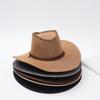 Chapéu de Cowboy Ocidental Masculino de Verão Cânhamo Em Relevo Guarda-sol de Viagem Chapéu Legal Chapéu de Sol Chapéu de Praia Chapéu de Equitação