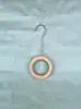 Gancho para Exhibición de Tienda de Ropa, Gancho en S, Perchero para Ropa, Tablero Colgante de Madera de Haya, Pinza para Ropa y Sombrero, Pinza Individual, Anillo Redondo de Madera Maciza