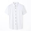 2025 Novo Estilo de Verão Camiseta Masculina de Malha Elástica Laminada Sem Costura Cor Pura Casual Negócios Respirável Manga Curta