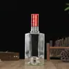 Garrafa de Vidro Transparente Espessada para Bebidas Alcoólicas Atacado Pacote 0,5kg 500ml Garrafa Selada para Bebidas Alcoólicas Caseiras Garrafa de Vinho com Bolhas