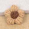 Lindo y Dulce Flor Puff Hecha a Mano Lana Crochet Pequeño Broche de Flor Flor Decorativa para Ropa Decoración para Bufanda Sombrero