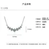 Nuevo collar de moissanita de un quilate con cara sonriente de siete estrellas y colgante recto, collar simple y elegante para mujer