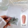 Manicura Rejillas Pedrería Fondo Plano No Se Caen los Diamantes Inferiores Fondo de Goma Blanco Ropa Pedrería Caliente Redonda Bolsa Grande Diamante de Cristal Joyería
