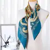 Estilo K Lenço Quadrado 90 Elegante Seda de Imitação Sarja Feminina Decorativo Lenço de Seda Feminino Toque de Seda DIY Lenço Fino de Seda