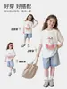 Camiseta de Algodón con Estampado de Dibujos Animados de Copo de Nieve para Niñas, Manga Corta de Verano, Top Elegante Dulce y Lindo para Niños Mayores