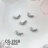 Accesorios Premium de Zirconia para Uñas, Lujo Ligero Estilo Francés, Brillantes Decoraciones de Diamantes para Uñas Portátiles en Forma de Arco Creciente con Diamantes Completos en el Lateral