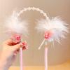 Diadema Hanfu Infantil Peluca Antigua Trenzada para Niña Pasador de Pelo con Lazo y Borla para Bebé Tocado para Vestido Antiguo de Niña