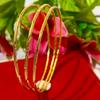 Pulseira Fina de Ouro de Areia do Vietnã Anel Fechado Espiral Boêmio Pulseira Fina de Ouro Galvanizado a Vácuo de Cobre 24K Mulheres Atacado