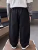 Pantalones de Algodón Curvos de Cuatro Botones para Niños de Primavera y Otoño Estilo Coreano Pantalones Casuales Sueltos Elegantes para Niños Pantalones para Bebé para Exportación