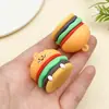Expresión Artificial Creativa Papas Fritas Hamburguesa Juguete de Comida Colgante Hecho a Mano DIY Cadena para Teléfono Móvil Llavero Regalo para Evento