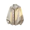 2026 Nueva Camisa para Hombre Lyocell Tencel Aspecto Lino Engrosada Estilo Old Money Casual Manga Larga Hombre