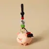 Nuevo Cerdo Tallado en Madera Llavero Colgante para Coche Colgante de Madera Hecho a Mano Cadena para Colgar en Mochila Exquisito Regalo para Niña