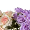 Flores Artificiales para Boda, Rosas de Diamante de Nueve Cabezas, Arreglos Florales para Salón de Bodas, Decoraciones para Pasillo, Exhibición en Casa, Flores de Seda para Exportación