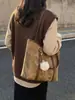 Bolsa Feminina de Moda de Luxo 2026 Outono e Inverno Nova Versátil para o Dia a Dia Ombro Bolsa de Estudo Sala de Aula Bolsa Tote de Grande Capacidade
