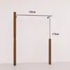 Tienda de Ropa Estante de Exhibición de Pared Engrosado de Acero Inoxidable con Color de Madera Estante de Exhibición Nueva Perchero para Ropa de Tienda de Ropa para Hombres y Mujeres