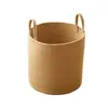 Cesta para ropa sucia de hilo de algodón tejida a mano con asas cesta de almacenamiento de ropa cubo de almacenamiento de juguetes de peluche cesta de almacenamiento