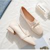 Primavera 2024 Novo Late Evening Style Suave Temperamento Fada Commuter Shoes Mulheres Slip-on Lady Bean Shoes Mulheres