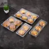 Caja para Tartaleta de Huevo Caja de Embalaje para Hornear Bolsa de Plástico Transparente con Dibujos Caja de Embalaje para Llevar Pastel 1 2 3 468910 Piezas