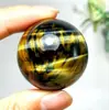 Venda Quente Transfronteiriça Pedra Bruta de Cristal Natural Bastão Polido Olho de Tigre Amarelo e Azul Decorações de Ornamentos para Mesa de Escritório em Casa Atacado