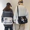 Bolso de hombro para hombre, estilo japonés, sencillo, estilo mensajero, informal, estilo Harajuku, de gran capacidad, para estudiantes, para mujer