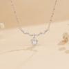 Collar versátil con colgante de estrella rosa y blanco para mujer, cadena de amor, ideal para San Valentín, accesorios de lujo de alta gama.