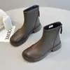 Botas Martin Estilo Británico Retro para Mujer Otoño/Invierno 2026 Zapatos Nuevos Botines Cortos con Felpa Botas Versátiles de Suela Gruesa Elásticas Adelgazantes