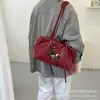 Moda Japonesa Coreana Couro Oleado com Cera 2026 Feminina Outono Novo Retrô High-End Para o Trabalho Niche Ombro Único Portátil de Braço Bolsa