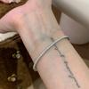 Pulsera de diamantes con destellos de serpiente de estilo francés para mujer, de alta gama, ligera, de lujo, personalizada, combinable, verano 2024, nueva joyería de moda.