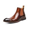 Sapatos Masculinos Outono e Inverno 2024 Botas Chelsea Retrô Modernas Cano Alto Tamanho Grande Botas Curtas de Couro Moda Botas de Cowboy Europeias e Americanas
