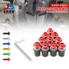 Tornillo de parabrisas retro para reajuste de motocicleta universal fijo para motocicleta deportiva de gran cilindrada tuerca decorativa 5 mm 10 piezas