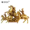 Yang Tong Ji Doce Animales del Zodiaco Mono Decoración para el Hogar Sala de Estar Oficina Artesanía Adorno de Cobre - Estatua del Caballo del Éxito