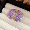 Aretes de Flor Goteo de Aceite Aguja de Plata, Estilo Corte Vintage, Aretes de Temperamento Dulce y a la Moda, Aretes de Lujo Ligero de Gama Alta al por Mayor