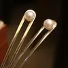 Pasador de Perlas Simple Transfronterizo Europeo y Americano para Mujer, Pasador Francés para Moño, Pasador de Gama Alta para la Parte Posterior de la Cabeza