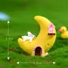 Céu estrelado dos sonhos Casa micro paisagem decoração criativa de resina Estrela da bolo Lua Sol Nuvem acessórios