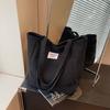 Bolsa de Lazer Transfronteiriça Feminina 2024 Nova Outono e Inverno Bolsa de Ombro de Veludo Coteleiro Bolsa Tote de Grande Capacidade Bolsa para o Dia a Dia Escola