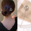 Lírio do vale franja strass rabo de peixe grampo de uma palavra bola redonda coque liga haste de cabelo novo estilo chinês garfo de cabelo feminino