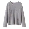 Nuevo Estilo de Otoño Temprano Suéter de Cachemira para Mujer, Suéter de Punto con Cuello Redondo y Lentejuelas, Abrigo Casual Versátil de Lana, Suéter Básico