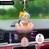 Original Estilo Budista Buena Suerte Flor de Loto Pez de Madera Capibara Panda Adorno Colgante para Interior de Coche Decoración Creativa Linda Exquisita para Coche para Mujeres