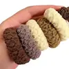 Elástico de cabelo sem costura altamente elástico para mulheres, simples e durável, adequado para rabos de cavalo altos diários, estilo grosso, primavera e verão
