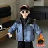 Conjunto de chaqueta acolchada de camuflaje de invierno para niños, estilo coreano, atuendo deportivo y elegante de dos piezas para niños, adecuado tanto para niños pequeños como mayores, calidad de exportación