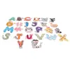 Adesivos de Tecido com Letras de Desenho Animado Roupas Infantis Sapatos e Chapéus Adesivos Bordados de Animais 26 Meias Inglesas Adesivos Decorativos Bordados