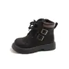 Vestido Infantil Estilo Británico Dr. Botas Martens 2026 Invierno Nueva Moda Botines con Cremallera Lateral Para Niños Medianos y Grandes Niñas Botas de Cuero para Exteriores
