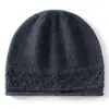 Nuevo gorro de cachemira, gorro de punto jacquard calado otoño/invierno, gorro cálido y resistente al frío para mujer, gorro de punto simple y versátil