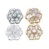 Botões Metálicos em Formato de Flor para Suéteres, Casacos, Sapatos, Chapéus, Vestidos Festivos, Botões Decorativos Costurados à Mão, Botões de Flor para DIY em Estoque