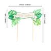 Productos con derechos de autor Lindo dinosaurio Hoja verde Adornos para pastel Día del niño Feliz cumpleaños Hoja verde Bandera Arreglo floral