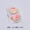 Accesorios Creativos Hechos a Mano de Dibujos Animados de Oso de Leche y Conejito, Accesorios de Resina de Pegamento Crema Materiales al por Mayor