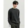 Camiseta branca de manga longa com gola alta meia-altura, de algodão puro de alta qualidade para homens, adequada para primavera e outono, moderna para usar em camadas ou sozinha