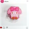 Familia Sanrio Kuromi Acrílico Dibujo Animado Clip de PP Estudiante Multifuncional Vertical Papel de Examen Archivo Clip para Notas